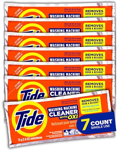 Tide Washing Machine Cleaner, Washer Machine Cleaner with Oxi for Front and Top Loader Washer Machines, Deep Cleaning Residue & Odor Eliminator, 7 Month Supply