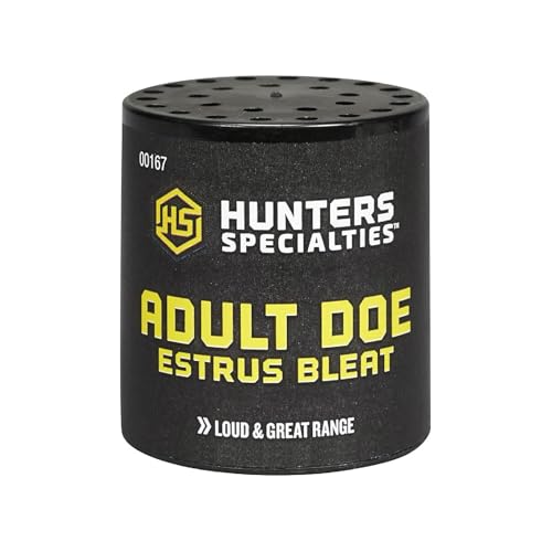 Hunters Specialties Hunting Doe Estrus Bleat Deer Calls - Authentic Vocalizations Rut Period Deer Calling Adult Doe Estrus Bleat Can Game Call