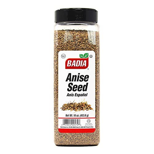 Badia Anise Seed, Whole Anise Seeds, 16 oz - Premium Spice for Cooking & Baking, Sweet Licorice Flavor