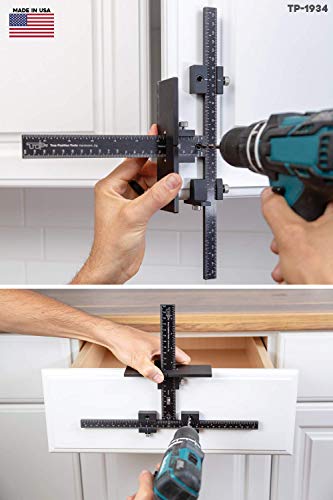 The Original Cabinet Hardware Jig - Made in USA - Most Accurate Tool for Knobs and Pulls - Hand Calibrated by True Position Tools