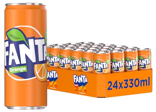 (-32%) Fanta Orange - fruchtig-spritzige Limonade mit klassischem Orangengeschmack - erfrischendes Softgetränk in Einweg Dosen (24 x 330 ml)