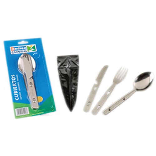 Ibili cubiertos inox de camping para comer al aire libre