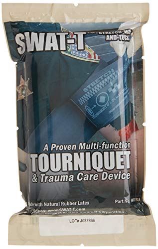 SWAT-T Tourniquet Black, Emergency First Aid Equipment for Massive Hemorrhage Control, Made in The USA