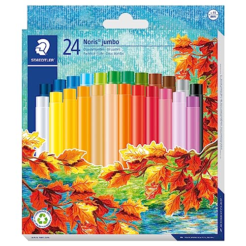 🔥 STARKER PREIS (-40%) STAEDTLER 243 NC24 - Noris Club jumbo Ölpastellkreide 24 Stück Etui
