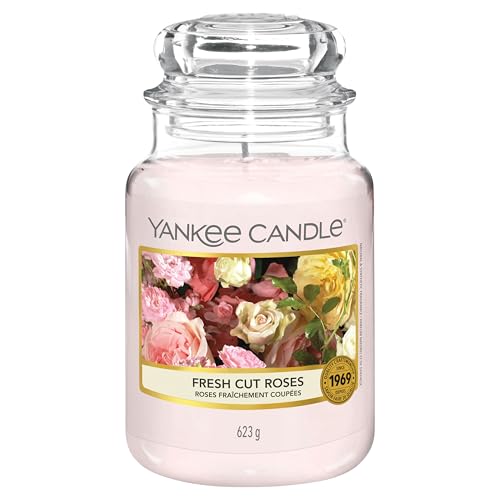 Yankee Candle Scented Candle | Fresh Cut Roses Large Jar | Long Burning Candles: up to 150 Hours | Perfect Gifts for Women
