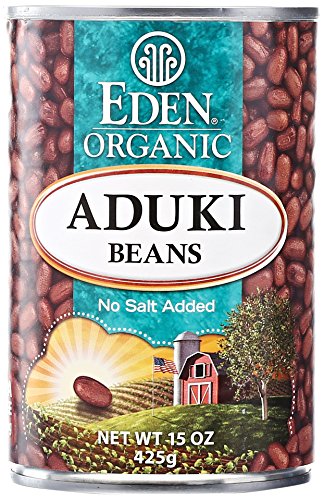 Eden Organic Aduki Red Beans, 15 oz Can, (Azuki, Adzuki), Vegan, Non-Fat, No Salt Added