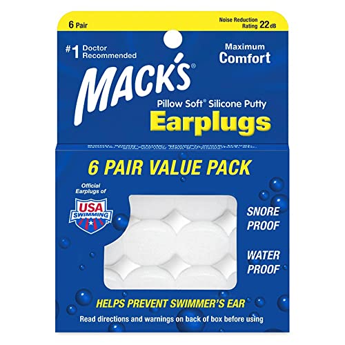 Macks Pillow Soft Silicone Earplugs 6 Pair