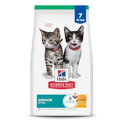 Hill's Science Diet Indoor, Kitten, Easy Litter Box Cleanup, Dry Cat Food, Chicken Recipe, 7 lb Bag