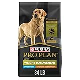 Purina Pro Plan Large Breed Weight Management Dry Dog Food, Chicken and Rice Formula - 34 lb. Bag