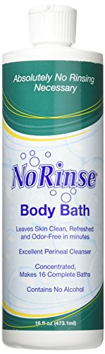 No-Rinse Body Bath, 16 fl oz - Leaves Skin Clean, Refreshed and Odor-Free, Rinse-Free Formula (Pack of 3) - Makes 16 Complete Baths Per Bottle