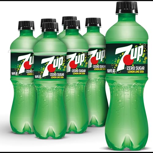 7UP Lemon Lime Soda, 16.9 Fl Oz Bottles, Pack of 6
