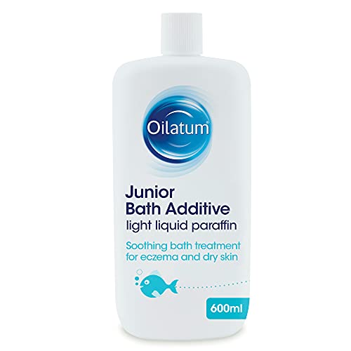 Oilatum Junior, Treatment for Eczema & Dry Skin Conditions, Bath Additive, Protects Skin from Moisture Loss, Fragrance Free, Suitable for Babies & Children, 1 x 600ml