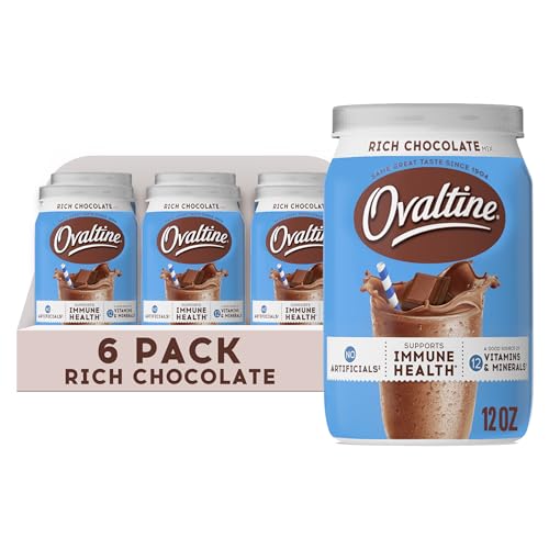 Ovaltine Rich Chocolate, 12-Ounce Tubs (Pack of 6)