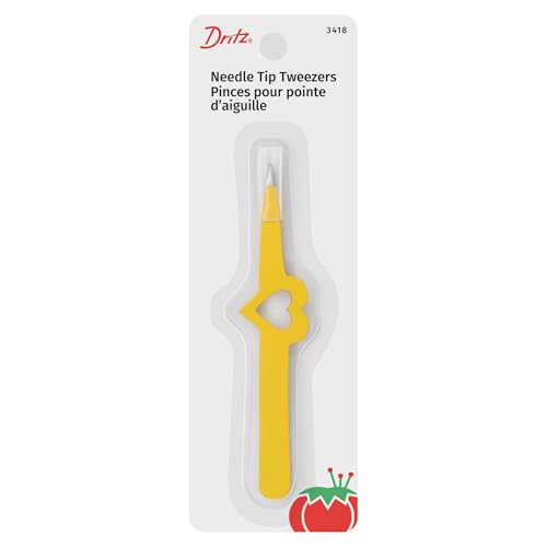 Dritz Tweezers, Stainless Steel, White