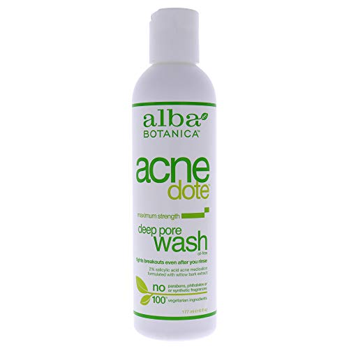 Alba Botanica Acnedote Maximum Strength Deep Pore Wash, 6 Oz (Packaging May Vary)