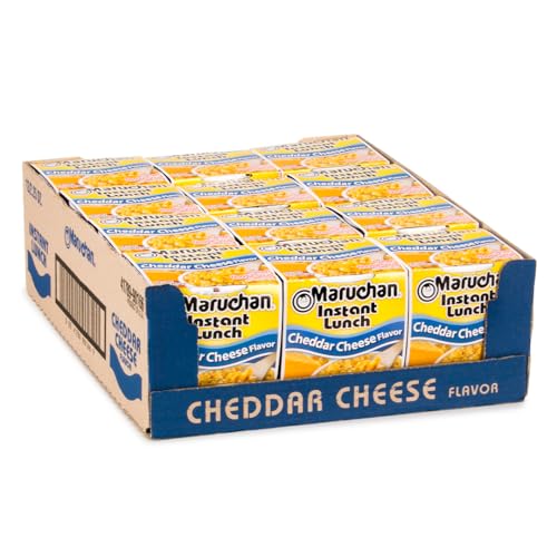 Maruchan Instant Lunch Cheddar Cheese, Ramen Noodle Soup, Microwaveable Meal, 2.25 Oz, 12 Count
