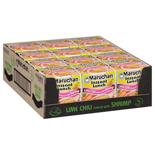 Maruchan Instant Lunch Lime Chili Flavor with Shrimp, 2.25 Oz, Pack of 12