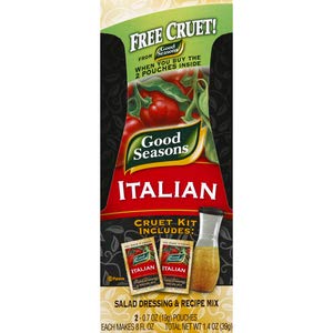 Good Seasons Salad Dressing and Recipe Mix With Cruet, Italian, 2 Count (Pack of 1)