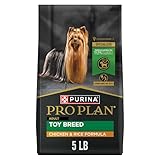 Purina Pro Plan Toy Breed Dog Food, Chicken and Rice Formula With Guaranteed Live Probiotics - 5 lb. Bag