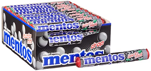 (-11%) Mentos Kaubonbons Lakritz-Mint, Dragees mit Lakritz- & Minz-Geschmack für frischen Atem, Bonbon Vorrats-Packung, Verkaufsdisplay (40 Rollen à 38g)