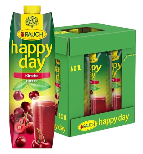 🔥 STARKER PREIS (-35%) Rauch Happy Day Kirsche | aus ausgewählten Sauerkirschen | unvergleichliches Fruchtvergnügen | 6x 1l Tetra Prisma