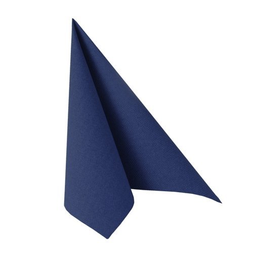 Papstar Royal Collection 11605 Serviettes with 1/4 Fold 40 x 40 cm Dark Blue Pack of 50