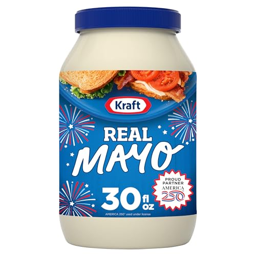 Kraft Real Mayo Creamy & Smooth Mayonnaise, for a Keto and Low Carb Lifestyle, 30 fl oz Jar