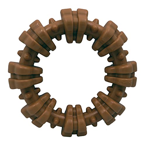 Nylabone Textured Ring Power Chew Toy for Large Dogs, Tough Dog Toys Durable Design, Dog Toys for Extreme Chewers, Flavor Medley, X-Large - 50+ lbs (1 Count)