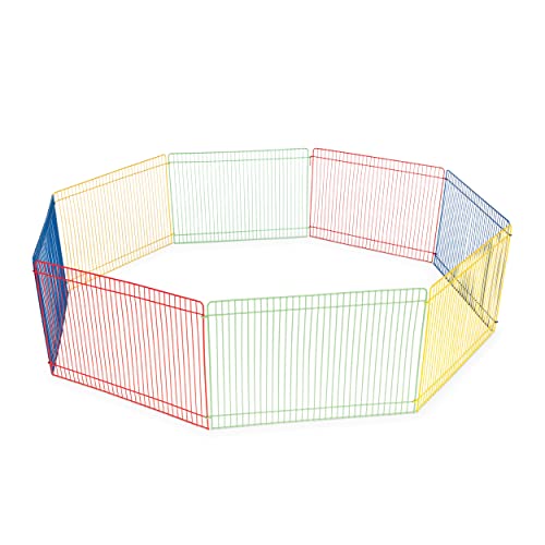 Prevue Pet Products Multicolored Small Pet Playpen Fun, colorful look and great versatility.
