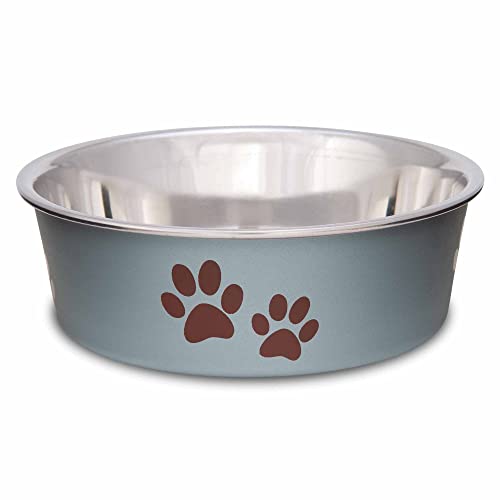 Loving Pets Bella Dog Bowls- Stainless Steel Dog & Cat Bowls - Spill Proof Dog Food Bowl, Cat Bowl, Puppy Essentials & Pet Supplies Great for Home & Travel (Small 10-20 lbs, Blueberry)