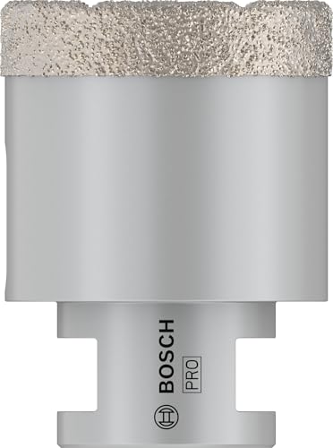 Bosch 1x PRO Multi Material Dry Diamond Core Cutters for Bore 22.23 and Small Angle Grinders (for Tiles, Hard tiles, Ø 55 mm, Professional Accessory Small Angle Grinder)