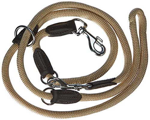 (-37%) HUNTER Verstellbare Hundeführleine FREESTYLE, Farbe: beige, robust & wetterfest, 3-fach verstellbar, Tau mit Polyamid-Kern, liegt weich in der Hand, pflegeleicht, Größe: 1,0/200