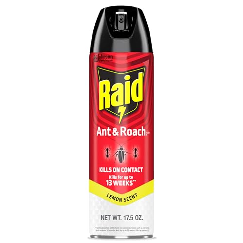 Raid Ant & Roach Killer Spray For Listed Bugs, Keeps Killing for Weeks, Lemon Scent, 17.5 oz