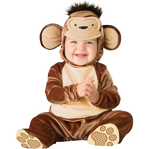 Fun World baby boys Mischievous Monkey infant and toddler costumes, Brown/Cream, Large US
