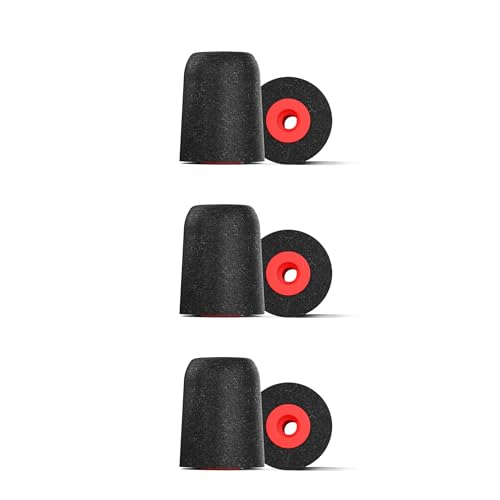 Comply P-Series | Memory Foam Replacement Ear Tips Designed for Etymotic, NuForce, ISOtunes PRO, Q-Jays, & More | Superior Noise Isolation, Ultimate Comfort, Secure Fit | Black, Medium (3 Pairs)