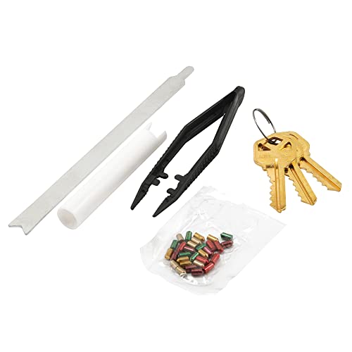 Prime-Line E 2400 Re-Keying Kit – Re-Key a Lock Kit with Pre-Cut Keys for Rekeying all your Locks to One Key, For Kwikset Brand Locks, 5-Pin Style Locks (1 Kit), Brass