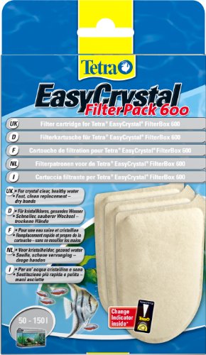 (-43%) Tetra EasyCrystal Filter Pack 600 Filterpads, Filtermaterial für EasyCrystal Innenfilter, integrierter Timestrip zeigt Wechsel an, geeignet für Aquarien von 50-150 Liter, 3 Stück