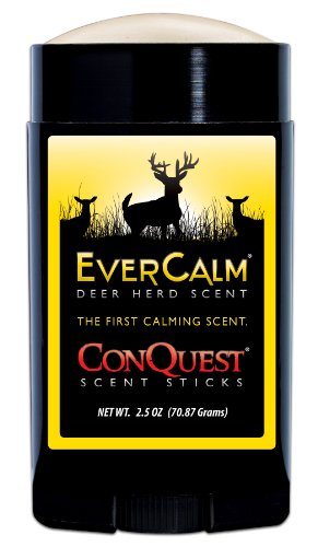 Conquest Scents EverCalm Deer Herd Scent Stick – Deer Attractant & Calming Scent, All-Season Effectiveness, Versatile Hunting Wax Stick, 2.5 oz