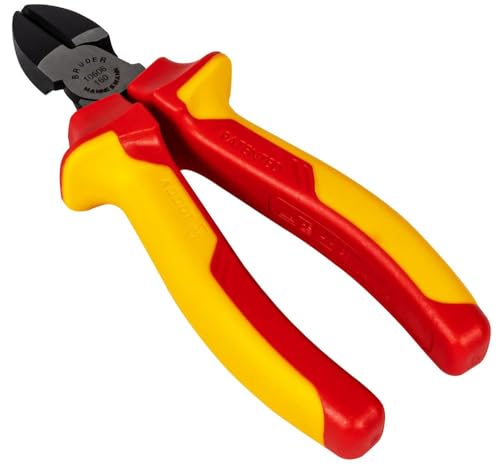 (-65%) Brüder Mannesmann VDE-Seitenschneider 160 mm, isoliert bis 1.000 V, Elektrikerzange für sichere Kabelarbeiten, ergonomischer Griff, VDE geprüft, 1 Stück | M10606