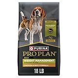 Purina Pro Plan Weight Management Dog Food Dry, Shredded Blend Chicken and Rice Formula - 18 lb. Bag