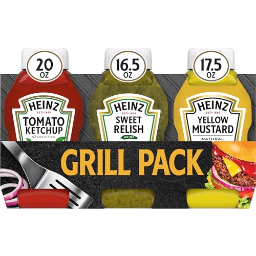 Heinz Tomato Ketchup, Sweet Relish & Yellow Mustard Grill Pack for $4.19 via Sub. & Save + free shipping w/ Prime