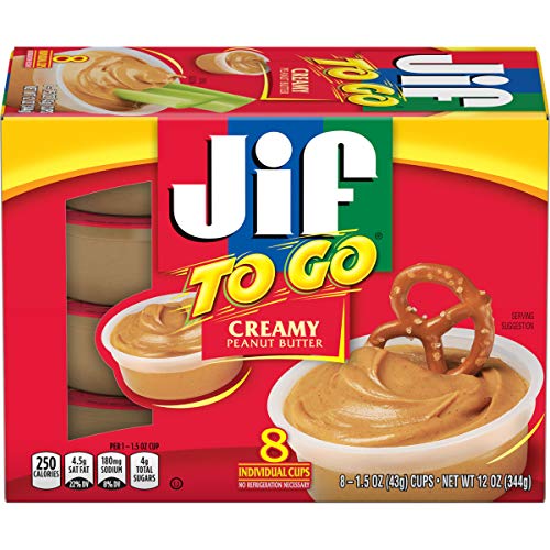 To Go Creamy Peanut Butter 8 15 Ounce Cups Smooth And Creamy Texture