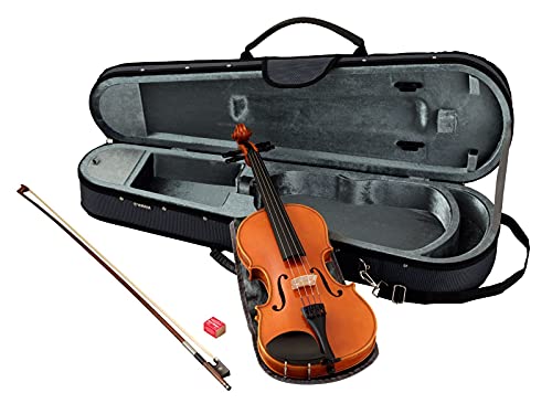 Yamaha V5SC Acoustic Violin – 1/8 Size, Natural Finish, Precision Craftsmanship, Smooth Fingerboard Action, Lightweight Design, Produces Warm and Rich