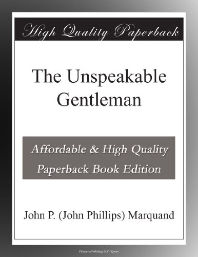 The Unspeakable Gentleman cover