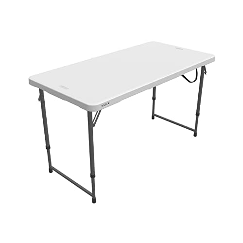 Lifetime 4-Foot Adjustable Fold-In-Half Table