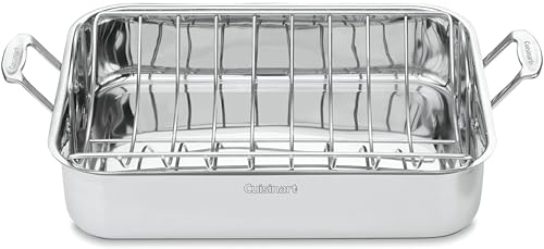 Cuisinart 7117-16URP1 16-Inch Chef's Classic Stainless Rectangular Roaster with Rack