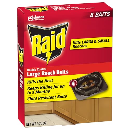 Raid Large Roach Baits Child Resistant For Indoor Use Kills Roaches