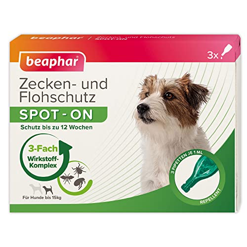 (-48%) beaphar Zecken- und Flohschutz Spot-ON 3x1ml, für kleine Hunde (bis 15kg)
