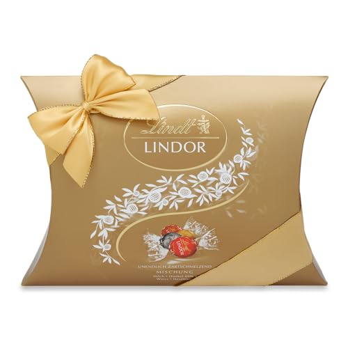 (-35%) Lindt Schokolade | LINDOR Kissenpackung Mischung | 323g | 24 LINDOR Kugeln in 4 Sorten mit zartschmelzender Füllung | Schokoladen-Geschenk
