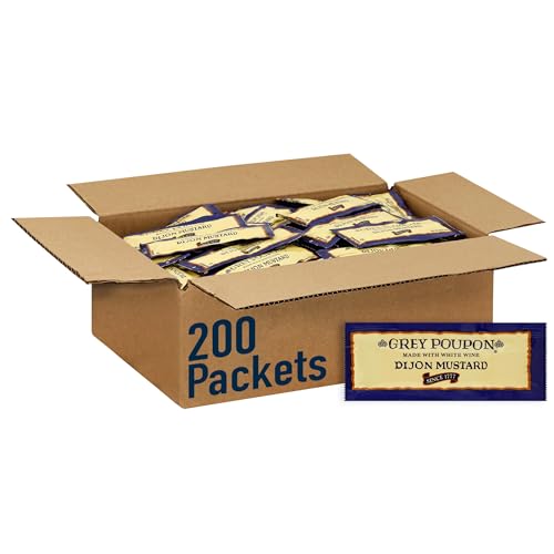 Grey Poupon Single Serve Dijon Mustard (200 ct Casepack, 0.25 oz Packets)